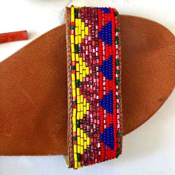 Steve Madden Colorful Beaded Sandal - Picture 2 of 4